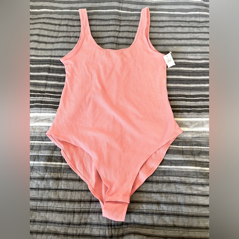 NWT Pink Ribbed Bodysuit Tank from Old Navy - Picture 1 of 5